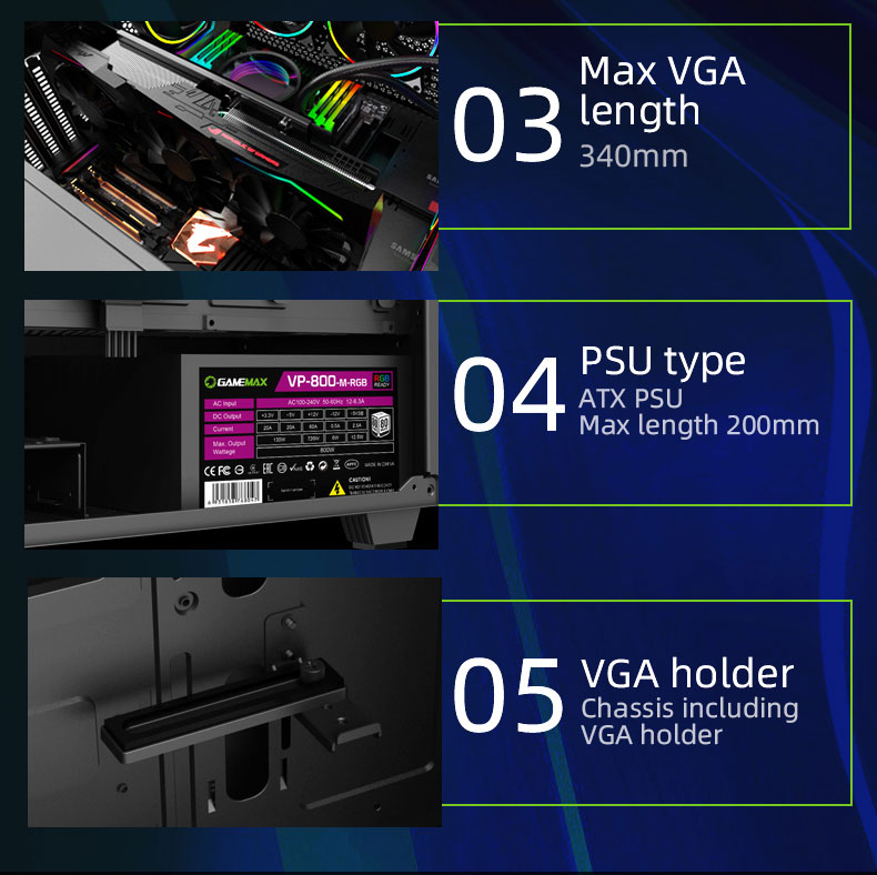 Gamemax Revolt Black Gaming Computer Case